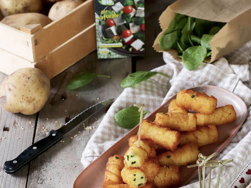 Crocchette di patate al tofu e spinaci