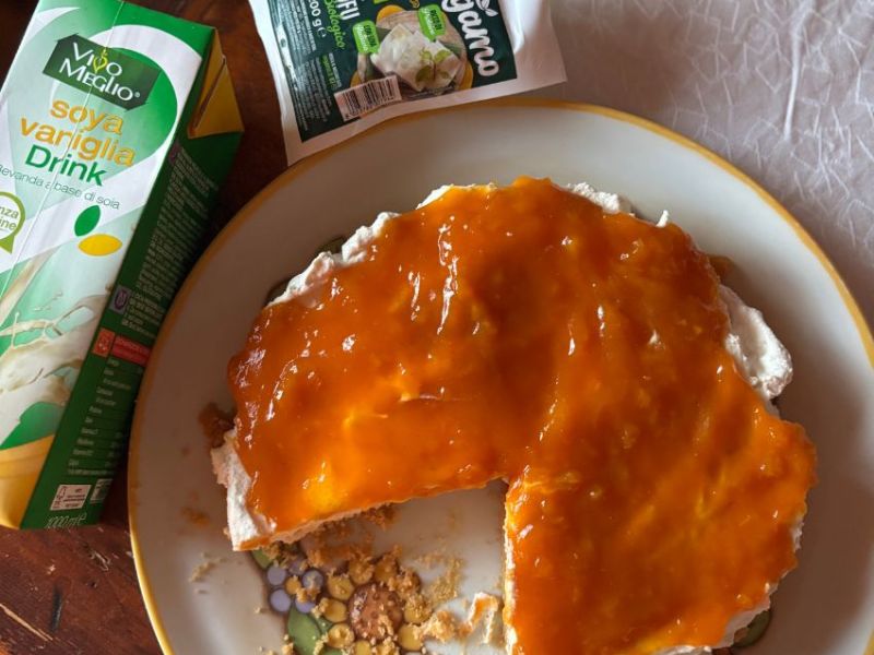 Cheesecake fresca proteica, vegetale e gluten free con Tofu Vegamo