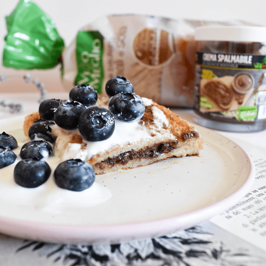 French toast vegani ripieni di crema alle nocciole