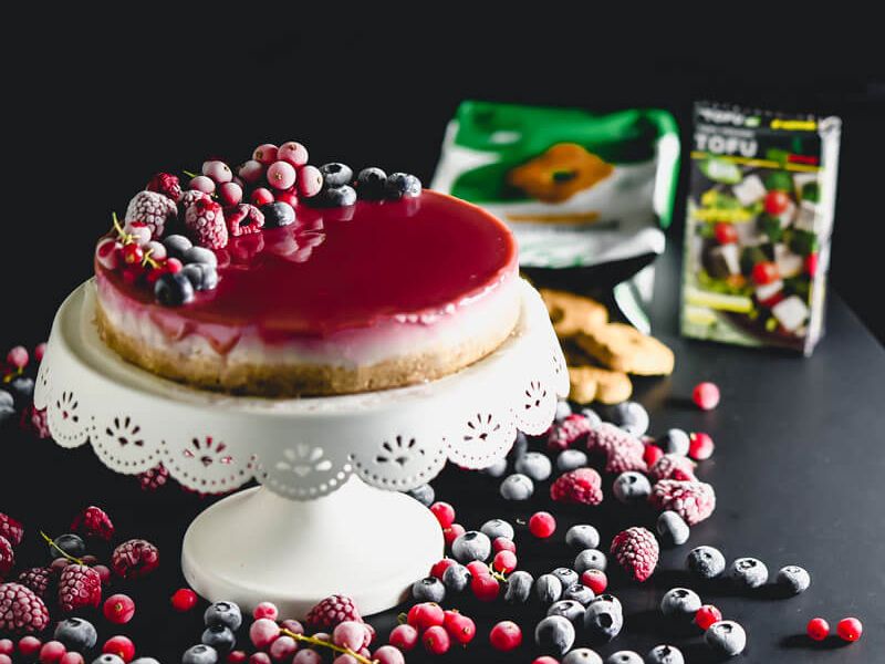 Tofucake ai lamponi
