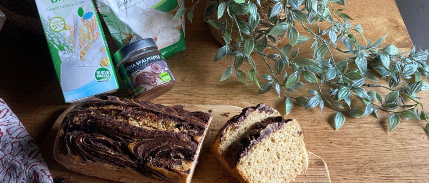 Plumcake all arancia con crema spalmabile Vegamo