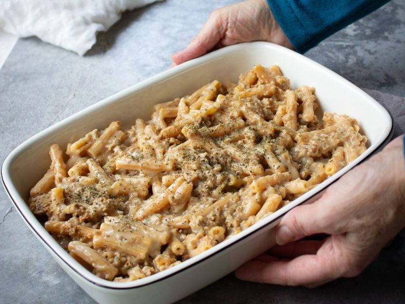 Pasta di lenticchie pasticciata