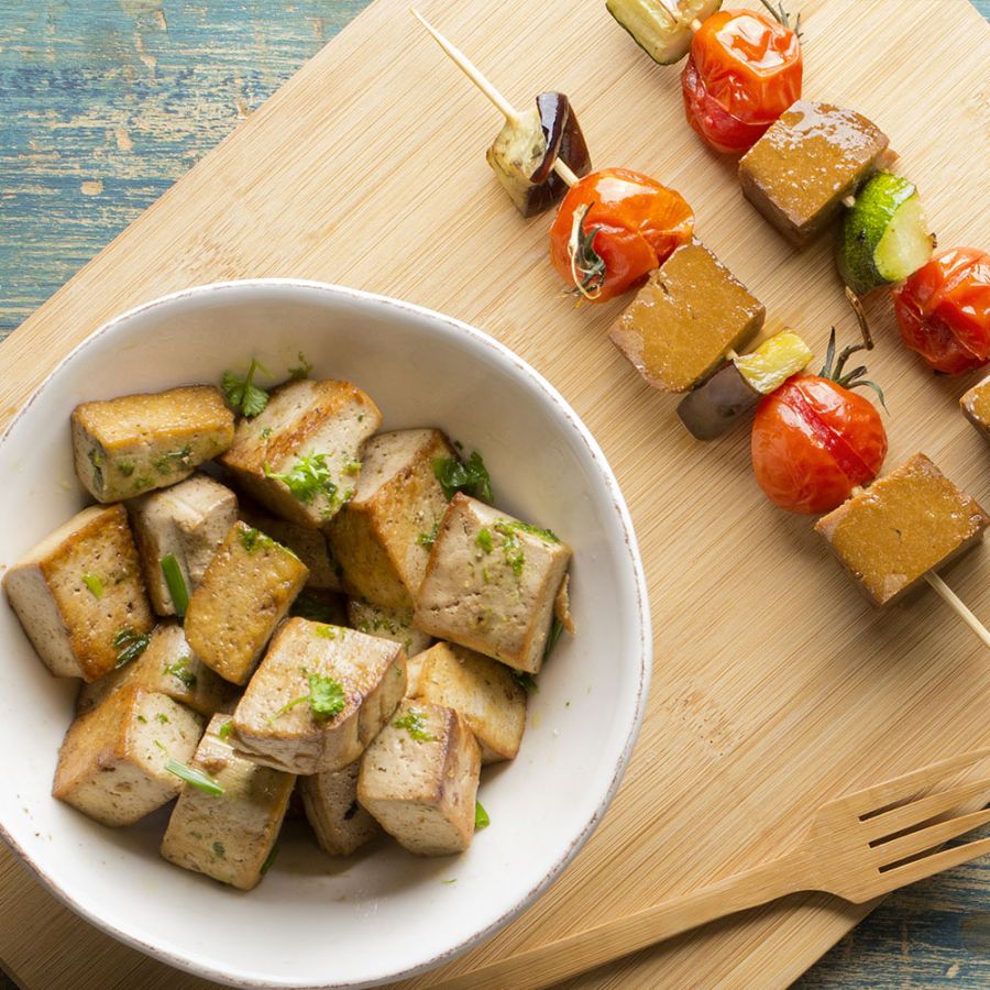 Spiedini di tofu e verdure