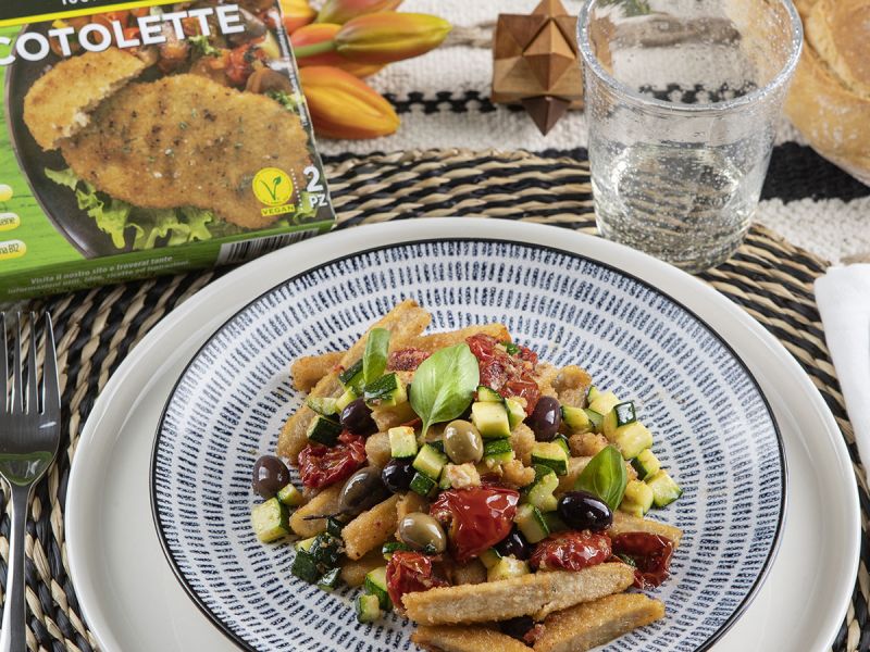 Straccetti di cotoletta con verdure