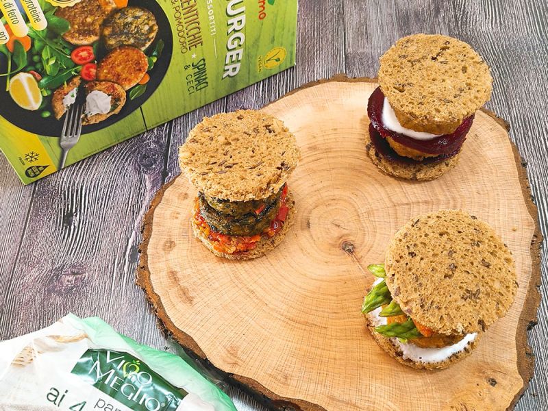 Sandwich ai 4 cereali con miniburger