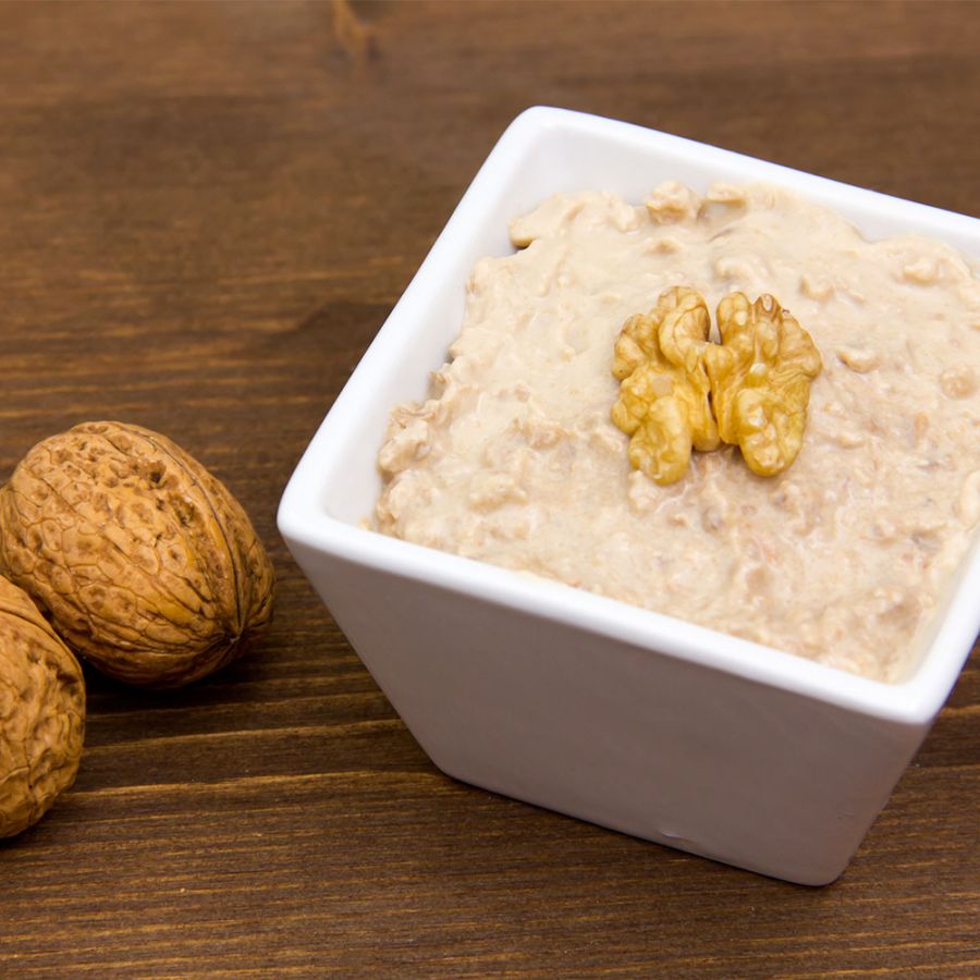Polpette di soia con crema di noci
