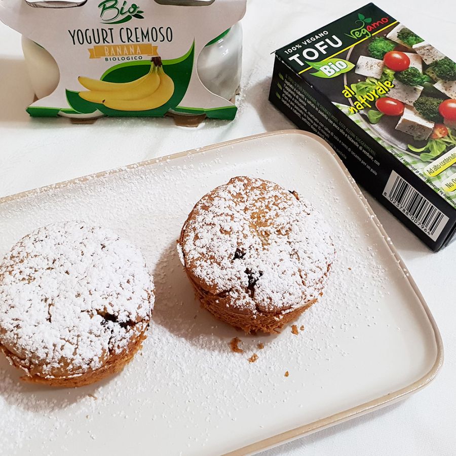 Muffin alla banana e tofu