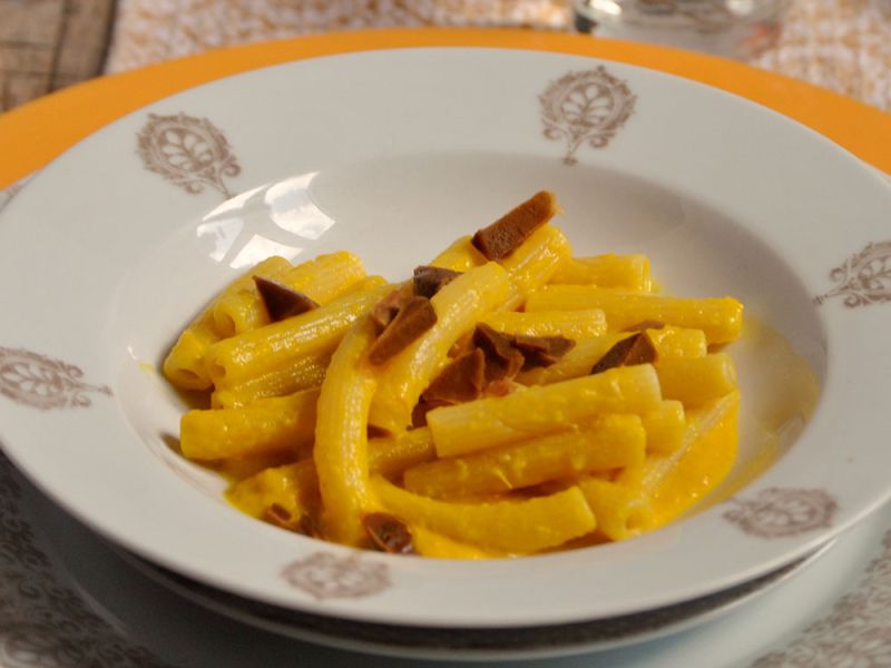 Maccheroncini alla carbonara vegana