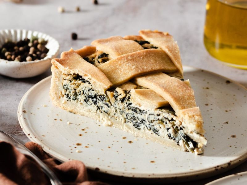 Crostata vegana salata con tofu e cavolo nero