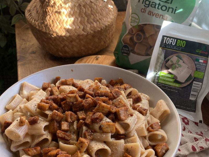 Carbonara Vegana con tofu bio Vegamo