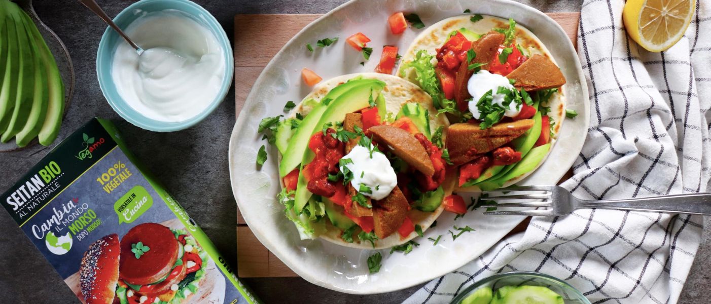 foto Fajitas vegane al seitan Vegamo