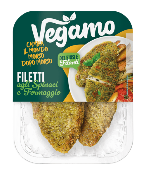 Filetti vegetariani spinaci e formaggio Vegamo