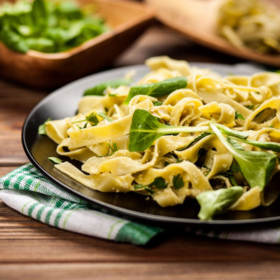 Tagliatelle al pesto di rucola