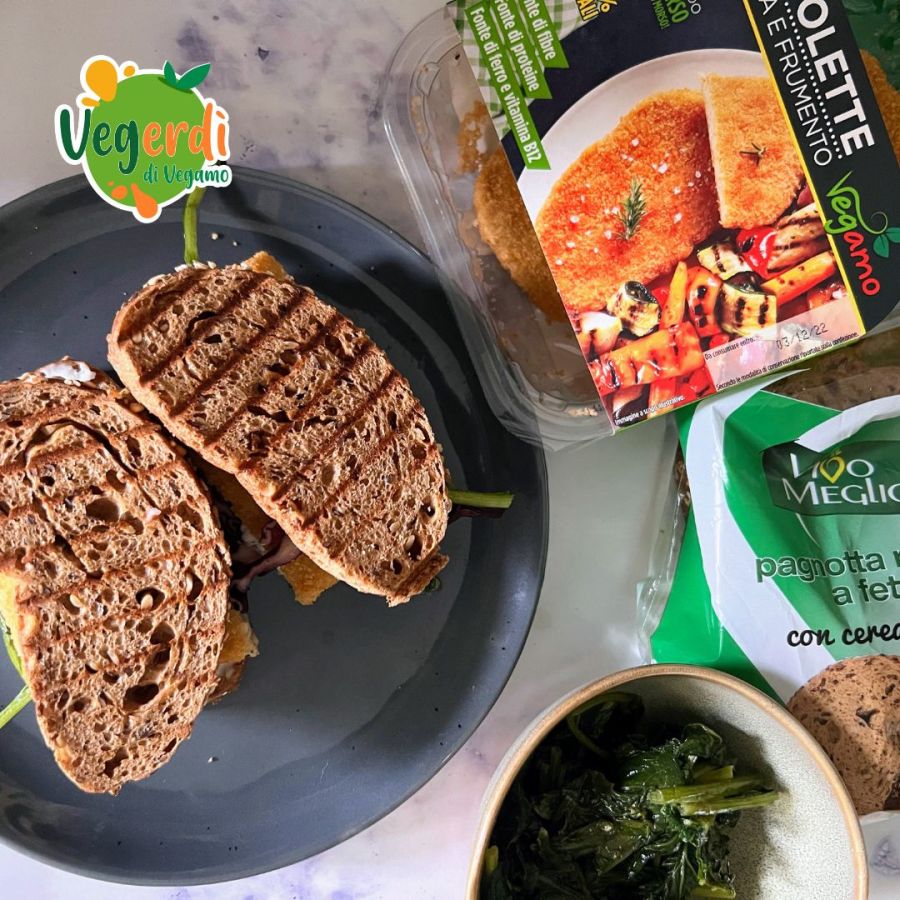 Sandwich con cotolette veg