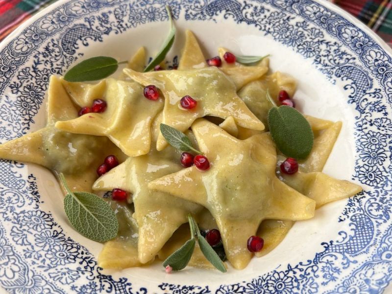 Ravioli stellari con tofu Vegamo