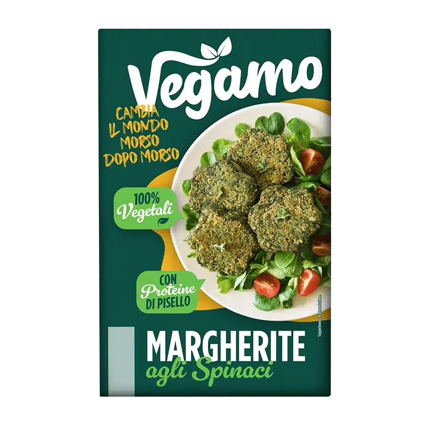 Margherite Spinaci con proteine di pisello e 100%Vegetali