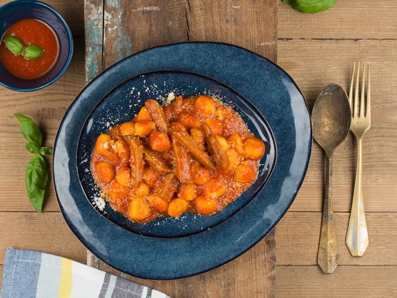 Gnocchi all’amatriciana vegan