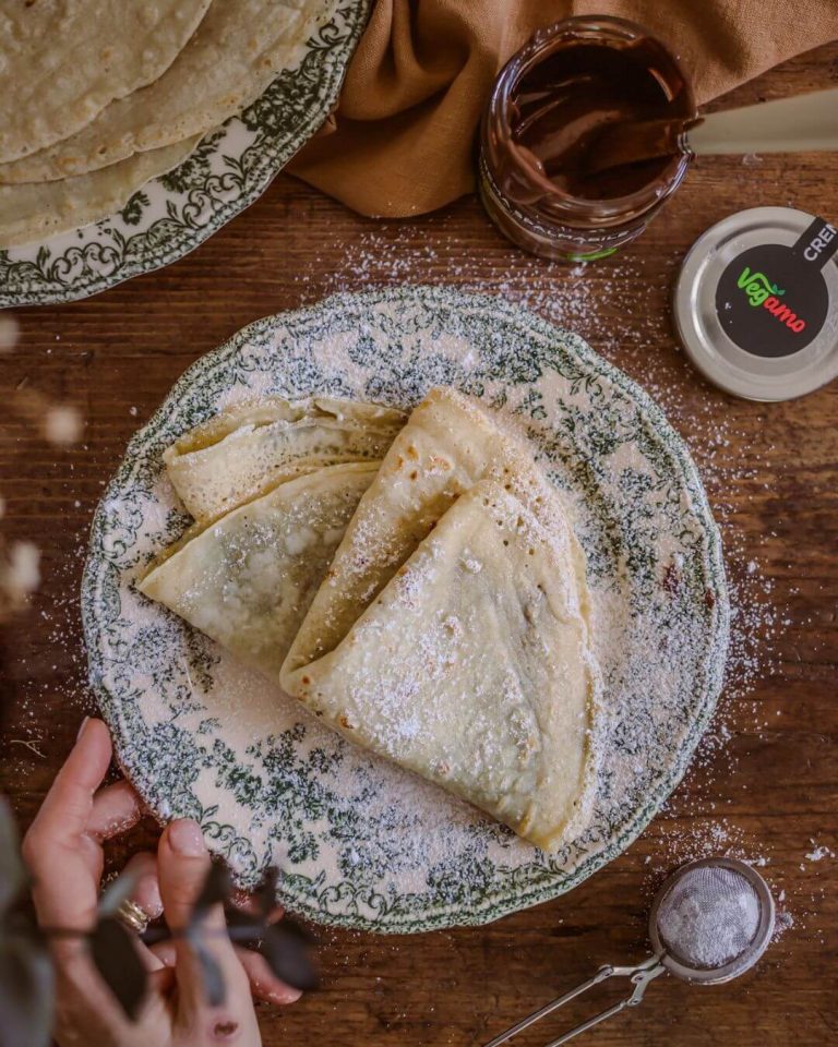 Immagine anteprima ricetta Crêpes vegetali con crema spalmabile al cacao e nocciole