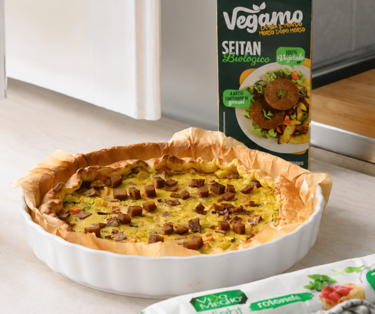 Immagine anteprima ricetta Vegan Quiche estiva con cubetti di seitan affumicato